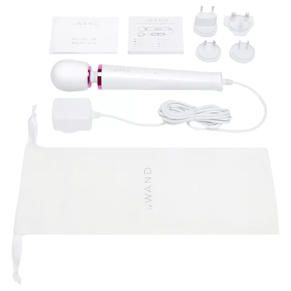 Le Wand Petite Plug-In - massageador vibrador recarregável elétrico branco