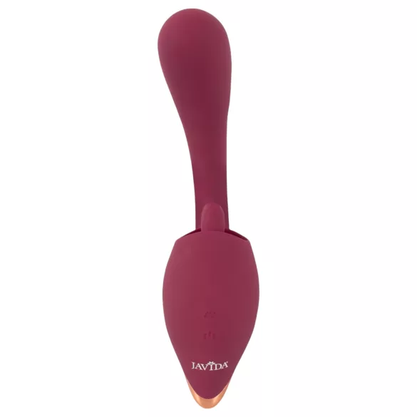 Javida - vibrador com língua 2 em 1 - silicone vermelho