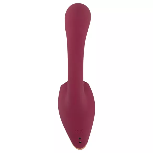 Javida - vibrador com língua 2 em 1 - silicone vermelho