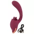 Javida - vibrador com língua 2 em 1 - silicone vermelho