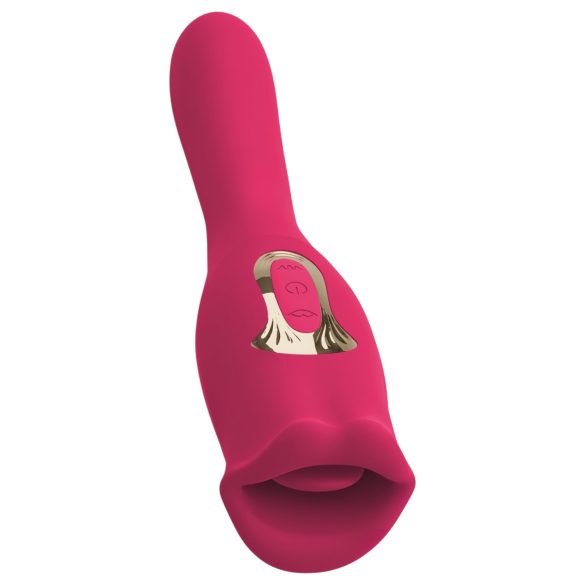 You2Toys - vibrador 2 em 1 com língua - silicone rosa