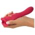You2Toys - vibrador 2 em 1 com língua - silicone rosa