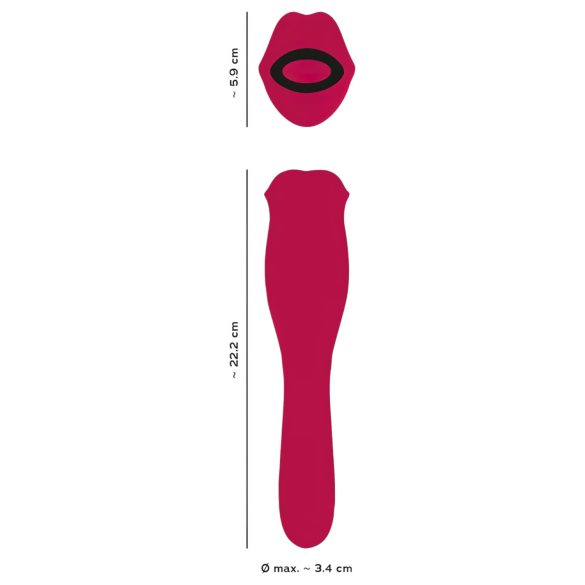 You2Toys - vibrador 2 em 1 com língua - silicone rosa