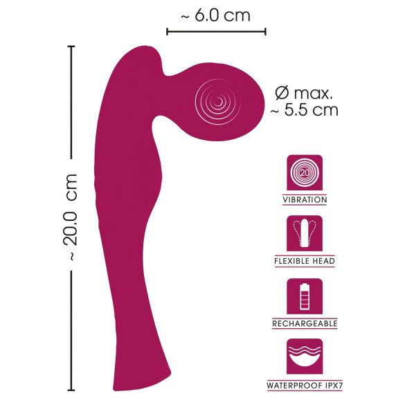 SMILE Special Wand - massageador vibrador recarregável - silicone rosa