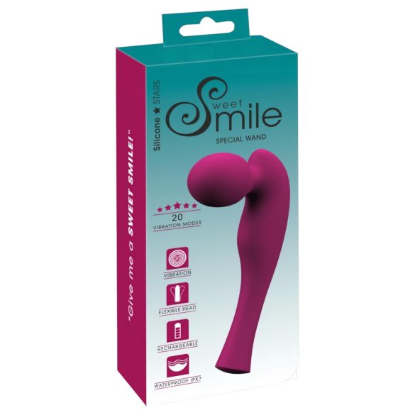SMILE Special Wand - massageador vibrador recarregável - silicone rosa