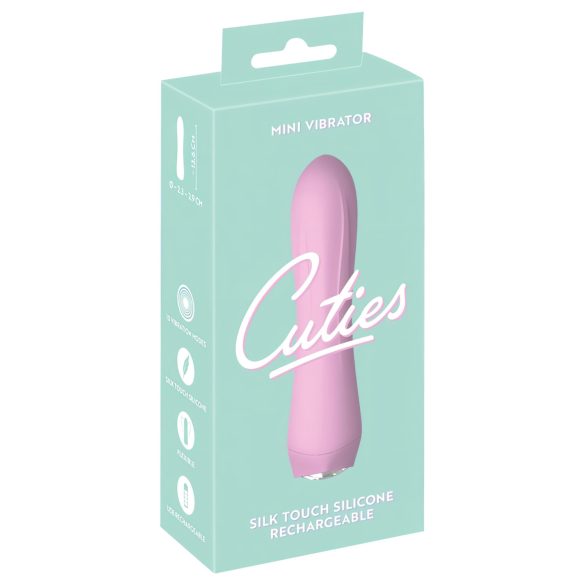 Cuties - vibrador recarregável à prova d'água - mini - silicone rosa
