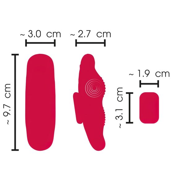 Smile - vibrador discreto para calcinha com controle remoto - vermelho