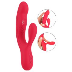   Smile Thumping Rabbit - vibrador rabbit 3 motores recarregável - vermelho