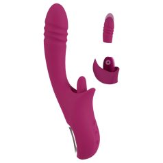   Javida - vibrador com língua e movimento de vai e vem - silicone roxo