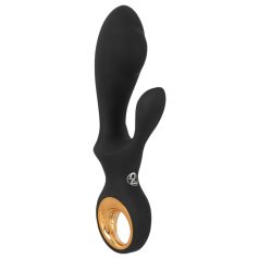   Eternal - vibrador com estimulador de clitóris inflável - silicone preto