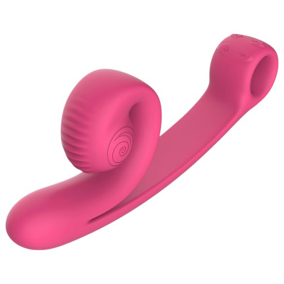 Snail Vibe Curve - vibrador clitóris e ponto G 2 em 1 - silicone rosa