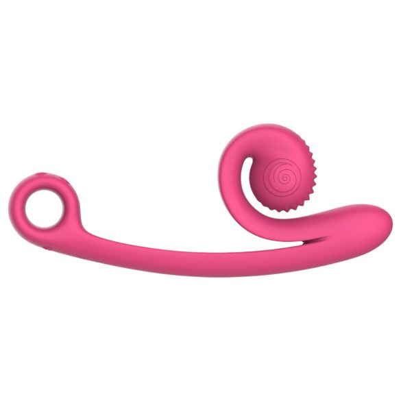 Snail Vibe Curve - vibrador clitóris e ponto G 2 em 1 - silicone rosa