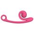 Snail Vibe Curve - vibrador clitóris e ponto G 2 em 1 - silicone rosa