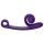 Snail Vibe Curve - vibrador clitóris e ponto G 2 em 1 - silicone roxo