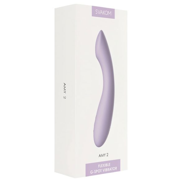 Svakom Amy 2 - vibrador ponto G recarregável à prova d'água - lilás