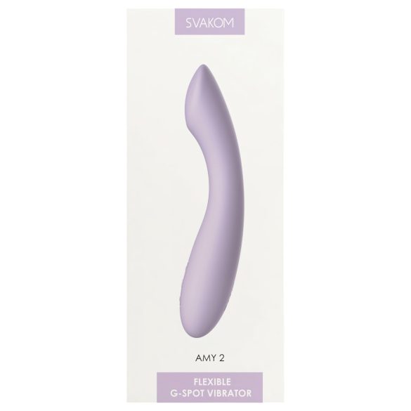 Svakom Amy 2 - vibrador ponto G recarregável à prova d'água - lilás