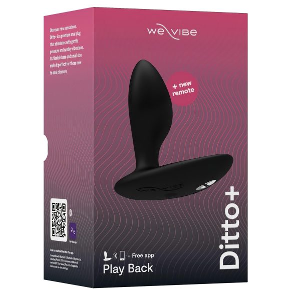 We-Vibe Ditto+ - vibrador anal recarregável inteligente - silicone preto