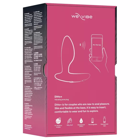 We-Vibe Ditto+ - Vibrador anal controlado por app (rosa)