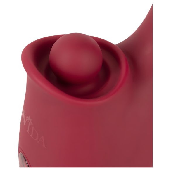 Javida - vibrador 3 em 1 com língua estimuladora - silicone vermelho