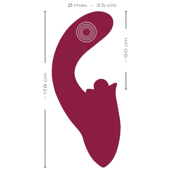 Javida - vibrador 3 em 1 com língua estimuladora - silicone vermelho