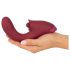 Javida - vibrador 3 em 1 com língua estimuladora - silicone vermelho