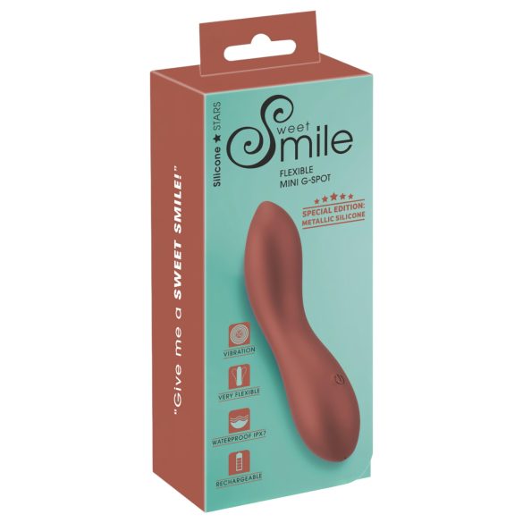 Smile - vibrador ponto G flexível mini - bronze