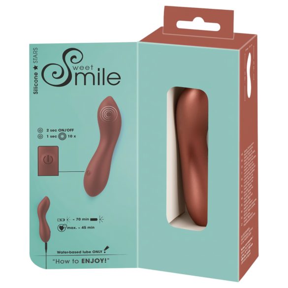 Smile - vibrador ponto G flexível mini - bronze
