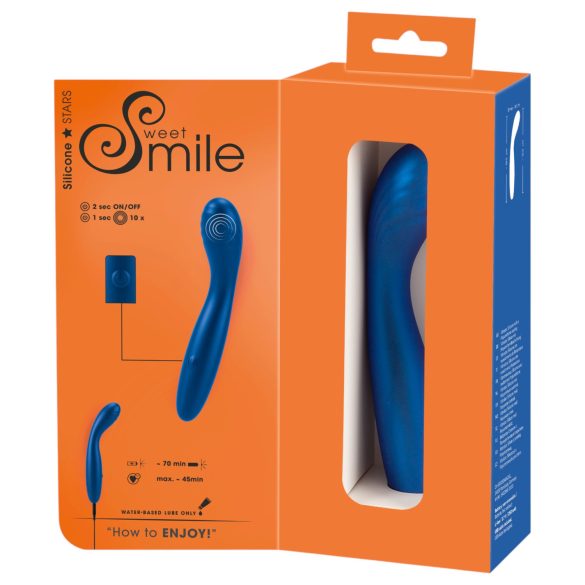 Smile - vibrador flexível ponto G - silicone azul