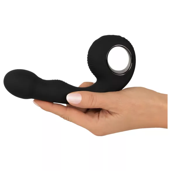 Black Velvets - vibrador ponto G e ponto P - silicone preto