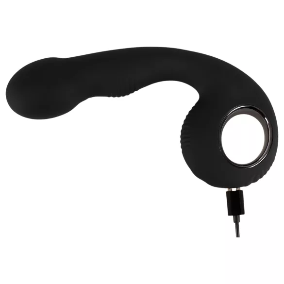 Black Velvets - vibrador ponto G e ponto P - silicone preto