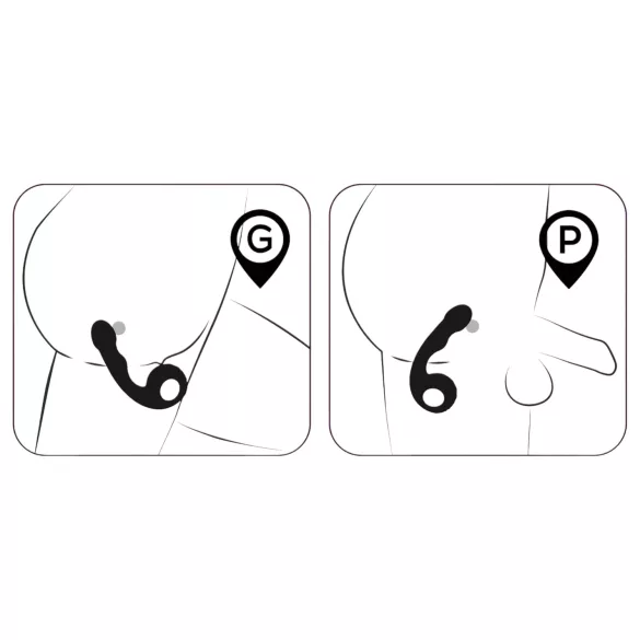 Black Velvets - vibrador ponto G e ponto P - silicone preto