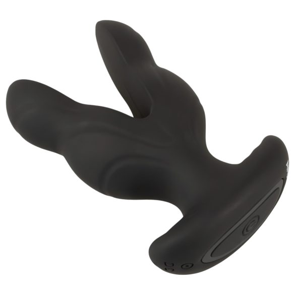 Anos - vibrador anal duplo - silicone preto