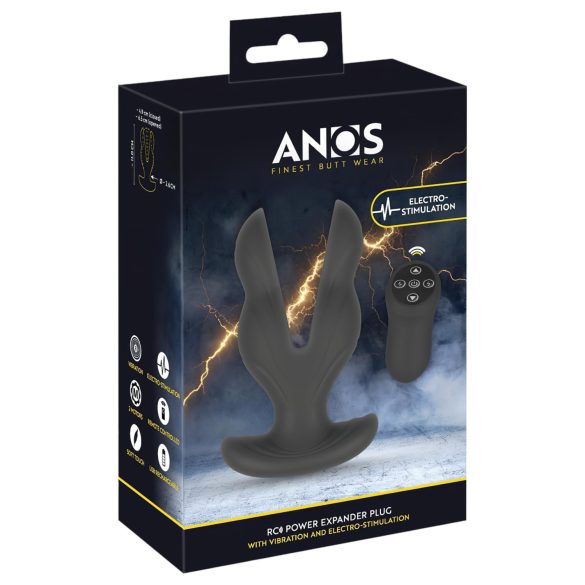 Anos - vibrador anal duplo - silicone preto