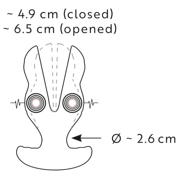 Anos - vibrador anal duplo - silicone preto