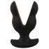 Anos - vibrador anal duplo - silicone preto
