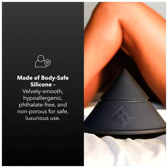 The Cowgirl Cone - máquina de sexo premium controlada por app, com 2 acessórios intercambiáveis, 20 modos de vibração (preto)