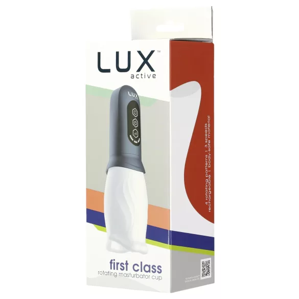 LUX Active First Class - masturbador masculino rotativo - branco/cinza