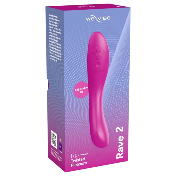 We-Vibe Rave 2 - vibrador ponto G recarregável inteligente - silicone rosa