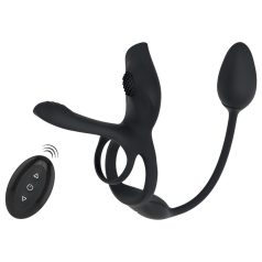   Couples Choice - anel peniano vibratório multifunção - silicone preto