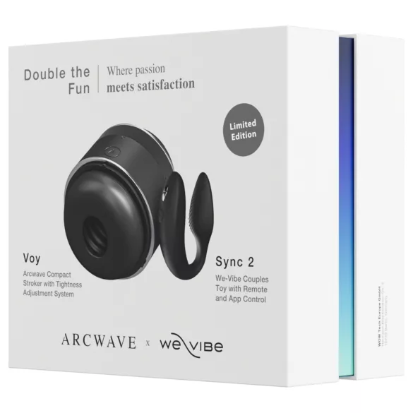 Arcwave Voy e We‑Vibe Sync 2 - Conjunto Double the Fun (preto)
