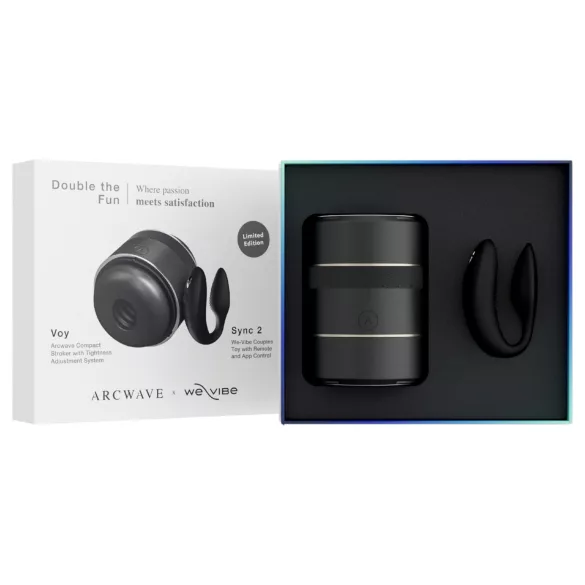 Arcwave Voy e We‑Vibe Sync 2 - Conjunto Double the Fun (preto)