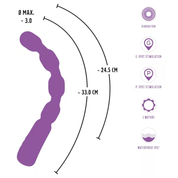 You2Toys - vibrador ponto G e próstata com esferas - silicone roxo