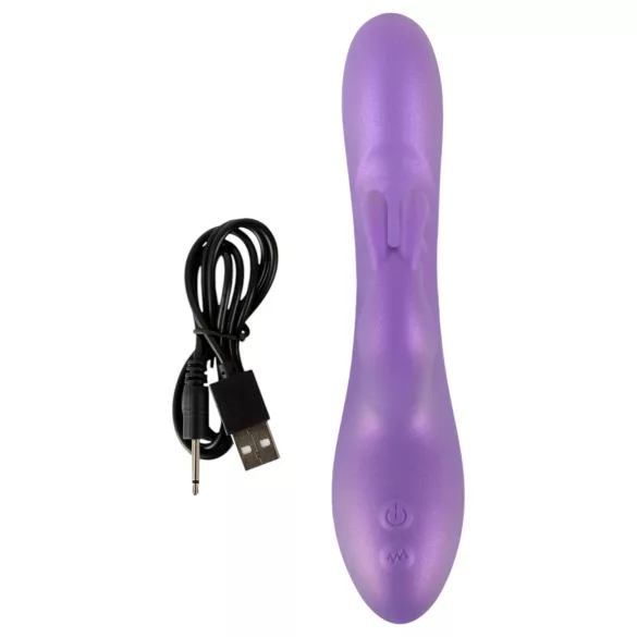Smile - vibrador com estimulador de clitóris - silicone lilás