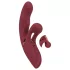 Javida - vibrador rabbit com estimulador de clitóris recarregável - vermelho