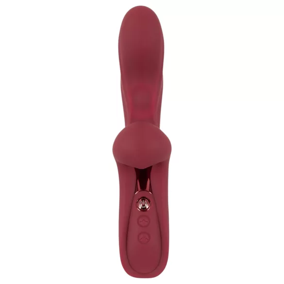 Javida - vibrador rabbit com estimulador de clitóris recarregável - vermelho