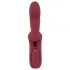 Javida - vibrador rabbit com estimulador de clitóris recarregável - vermelho