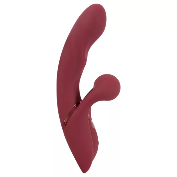 Javida - vibrador rabbit com estimulador de clitóris recarregável - vermelho
