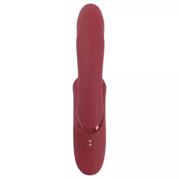 Javida - vibrador rabbit com estimulador de clitóris recarregável - vermelho