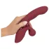 Javida - vibrador rabbit com estimulador de clitóris recarregável - vermelho