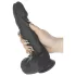Naked Addiction - vibrador realístico rotativo e pulsante - silicone preto